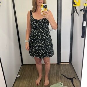 Old Navy Black Floral Mini Dress